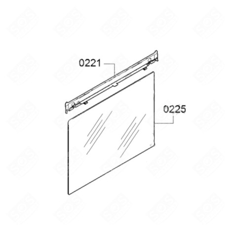 VITRE INTERMÉDIAIRE D'ORIGINE GAS / ELECTRIC OVENS - 00772023