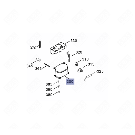 COMPRESSEUR REFRIGERATOR, FREEZER - 611942700, 6119427