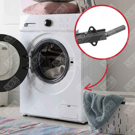 2 MOTOR CARBON BRUSHES + BRACKETS WASHING MACHINES - C00196540, -C00035290