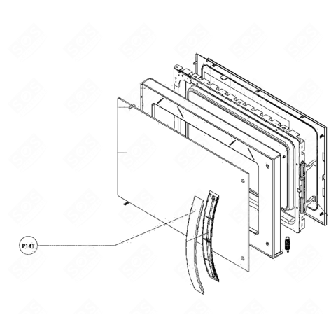 POIGNÉE DE PORTE MICROWAVE OVENS - C00738483, 488000738483