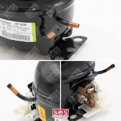 COMPRESSOR EMT30CDP R600A 1/10 HBP REFRIGERATOR, FREEZER - EMT30CDP