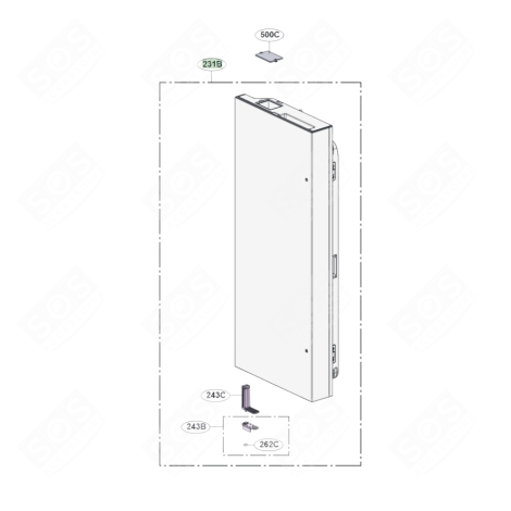 PORTE (PARTIE RÉFRIGÉRATEUR) REFRIGERATOR, FREEZER - ADD76432505