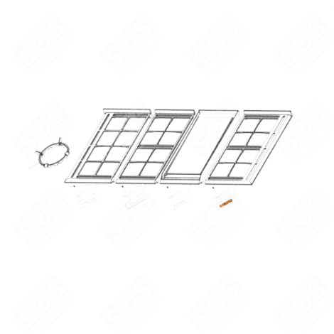 ENSEMBLE GRILLE LATÉRALE GAS / ELECTRIC OVENS - 694092472