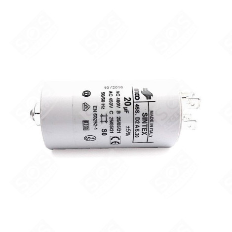 CONDENSATEUR 20MF 450V D'ORIGINE WASHING MACHINES - 481981729153