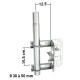 FIXATION DE CHEMINÉE SIMPLE À ÉTRIER TELEVISIONS / TVS - 002303