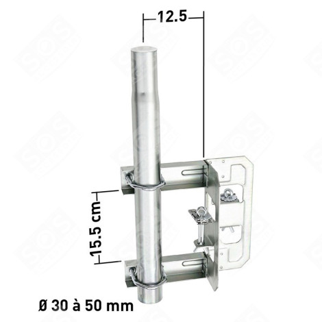 FIXATION DE CHEMINÉE SIMPLE À ÉTRIER TELEVISIONS / TVS - 002303