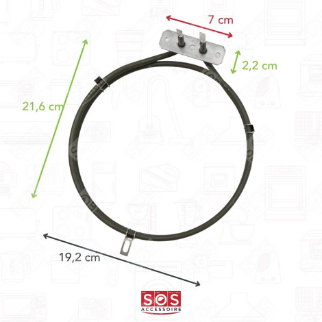 ORIGINAL CIRCULAR HEATING ELEMENT 2000W 210 X 195 X 29 INT 24 GAS / ELECTRIC OVENS - C00311196, C00313065