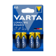 PACK OF 4 AA ALKALINE BATTERIES LR06 ACCESSORIES AND MAINTENANCE  - 4906121414