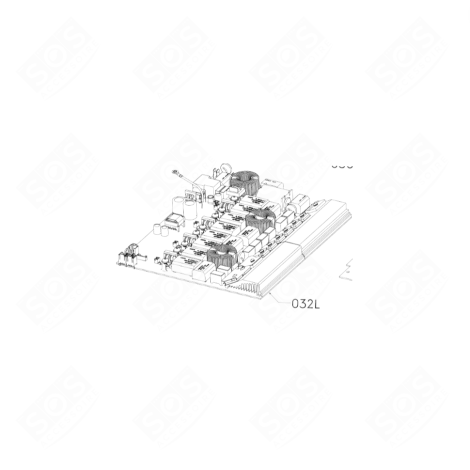 MODULE PUISSANCE VIERGE TABLE DE CUISSON COTE GAUCHE D'ORIGINE ELECTRIC / GAS HOBS - 14016632722/5