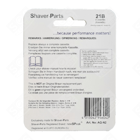 TÊTE DE RASOIR 21B ELECTRIC SHAVER - 736879