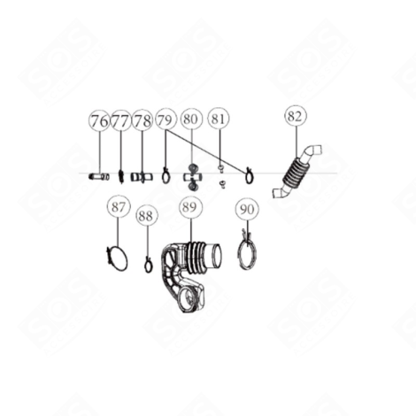 TUYAU CONNECTIN D'ORIGINE WASHING MACHINES - 49118570