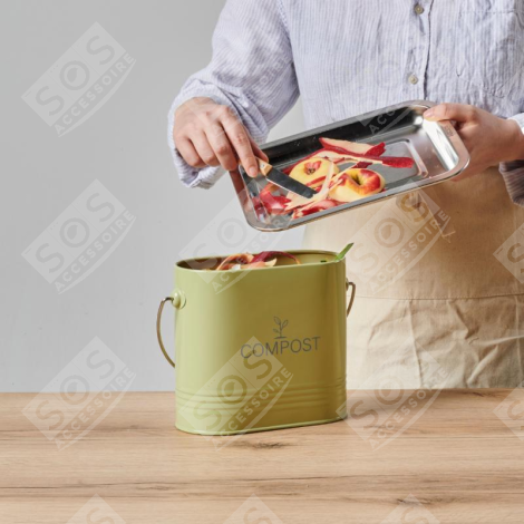 SEAU À COMPOST OVALE 3L D'ORIGINE KITCHEN UTENSIL - NG040621