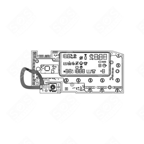 CARTE ÉLECTRONIQUE, MODULE D'AFFICHAGE D'ORIGINE WASHING MACHINES - 14003710836