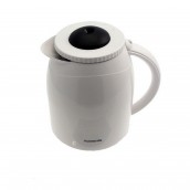 Complete white thermos flask