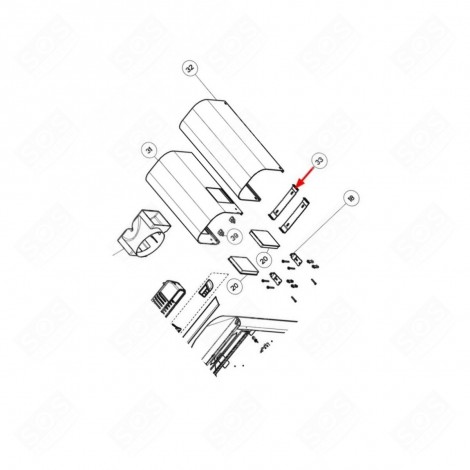 KIT 2 UPPER COVER FIXINGS EXTRACTOR HOOD - 133.0058.605