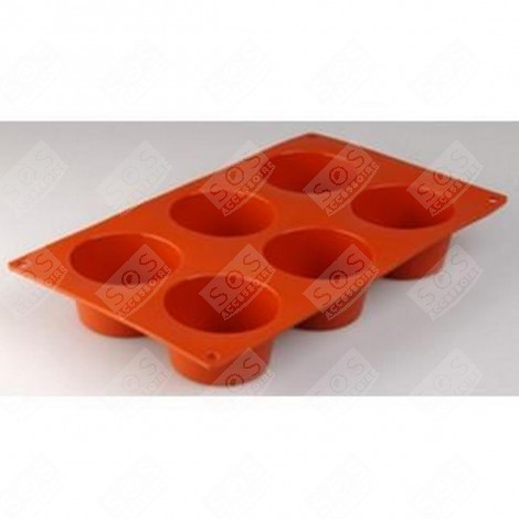 SILICONE 6-HOLE MUFFIN MOULD DIAM. 6CM HIGH. 4CM (ORIGINAL) BREAD MAKERS - 481281729404