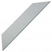 Metal grey glass shelf