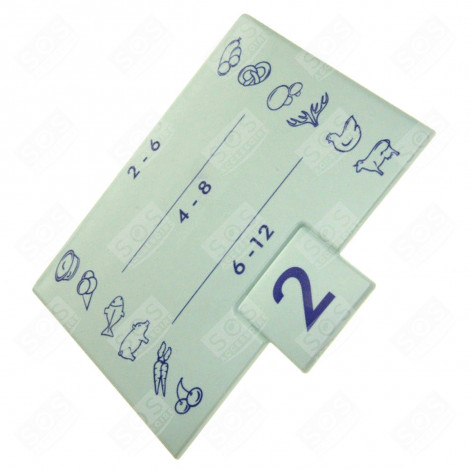 DRAWER FRONT 120X110X5 MM ORIGINAL REFRIGERATOR, FREEZER - 7430214, 7402534