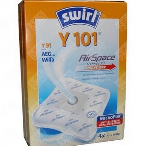 BOX OF 4 MICROFIBER BAGS + 1 FILTER VACUUM CLEANER  - SP1702501