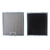Metal anti-fat filter (sold individually) + carbon filter 303x278mm
