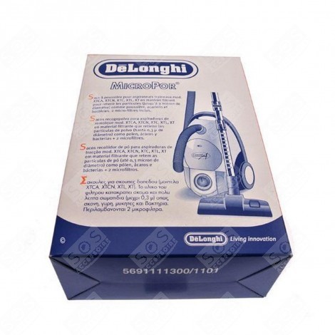 BOX OF 5 BAGS + 2 FILTERS VACUUM CLEANER  - 5591107700