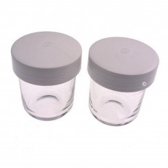 Set of 2 glass pots + lid for AT320