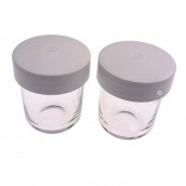 Set of 2 glass pots + lid for AT320