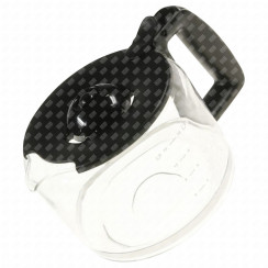 Coffee pot with black lid