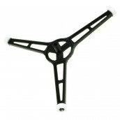 Microwave plate guide with wheels