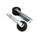 Set of 2 tensioner idler pulleys and brackets
