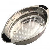 Steam basket with bottom