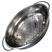 Steam basket with bottom