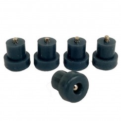 Set of 5 rubber rack end caps with screws