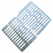 Brushed steel grating