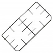 2-burner gas hob grille