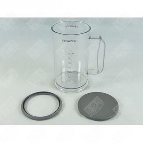GRADUATED CLEAR BOWL KIT 750ML + GASKET + LID FOOD PROCESSOR - KW714803