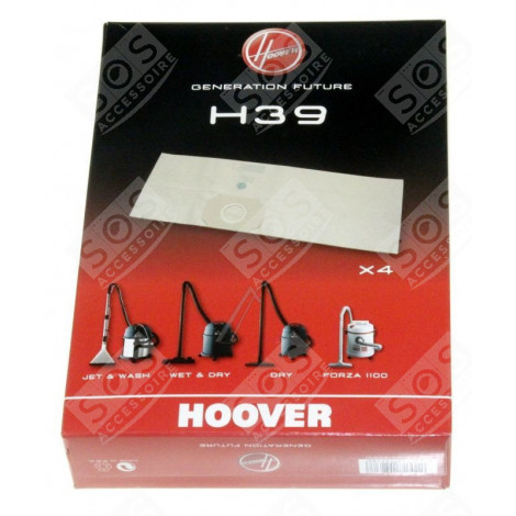BOX OF 5X H39 DRY JET & WASH WET & DRY BAGS VACUUM CLEANER  - 09189051