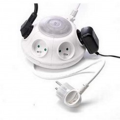 6-socket round extension cable block - Surge protector