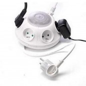 6-socket round extension cable block - Surge protector