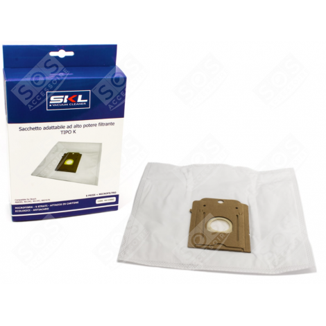 BOITE 5 SACS TYPE K COMPATIBLE VACUUM CLEANER  - 00468265