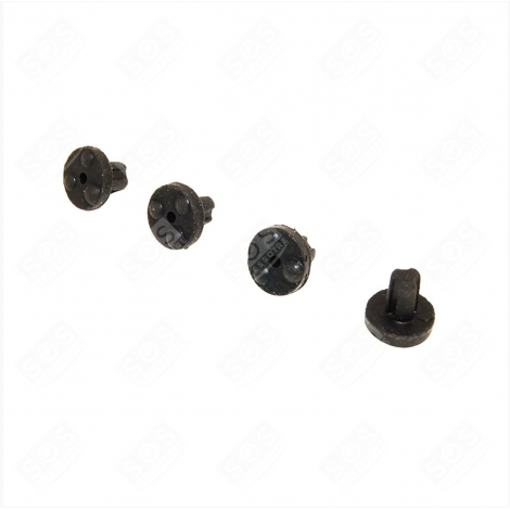 SET OF 4 RUBBER RACK END CAPS ELECTRIC / GAS HOBS - WFS88511, 481246368017