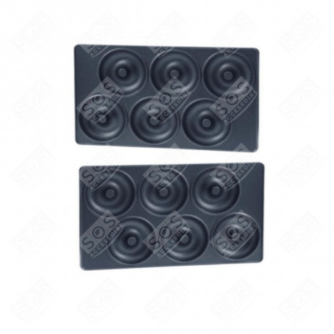 SET OF 2 RING DONUT PLATES WAFFLE, TOASTED SANDWICH MAKER - XA801112