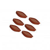 Set of 6 brown lids