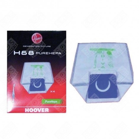BOX OF 4 BAGS H68 VACUUM CLEANER  - 35601148, 35601915