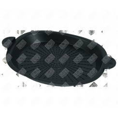 Black steam tray