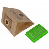 Pouch of 6 paper bags and 1 HEPA filter