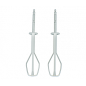 2 pink plastic whisks