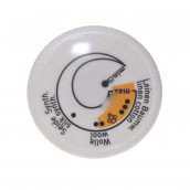 White thermostat button