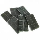 Set of 6 rectangular carbon filters
