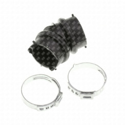 Discharge pipe with flange